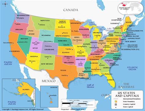 [最も共有された！ √] 50 states and capitals map 340584-50 states map and ...