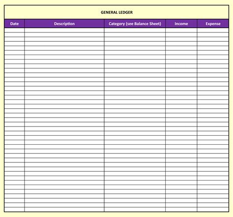 Ledger Balance Sheet - 10 Free PDF Printables | Printablee