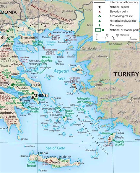 Aegean Sea tourist map - Ontheworldmap.com