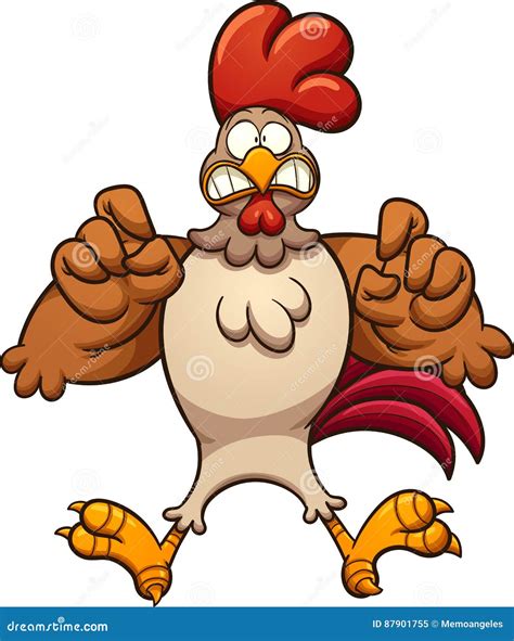 Chicken Scared Cartoon Vector | CartoonDealer.com #29888765