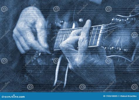 Blues Music Concept. Guitarist Playing Blues. Guitarist on the ...