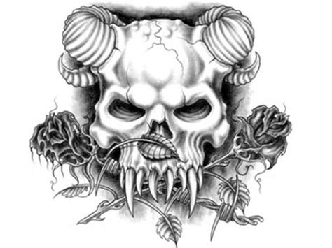 Satanic Skull Tattoo Designs - thn222311socia