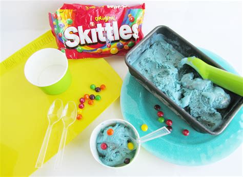 Scooping Skittles Cake Batter Ice Cream - The Shirley Journey