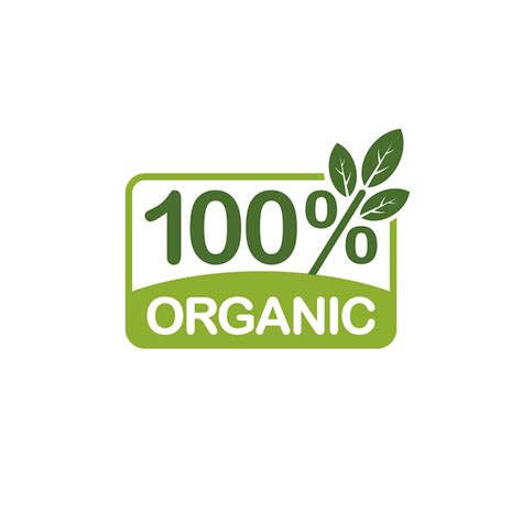 Premium Vector | 100 percent organic product label organic food logo ...