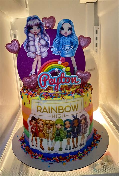 Barbie Doll Rainbow High Cake