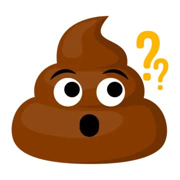 Cute Poop Emoji With Confused Face Vector, Poop, Emoticons, Confused ...