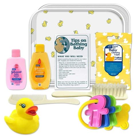 Deluxe Baby Bath 9 PC Kit Featuring: Johnson & Johnson Baby Bath ...