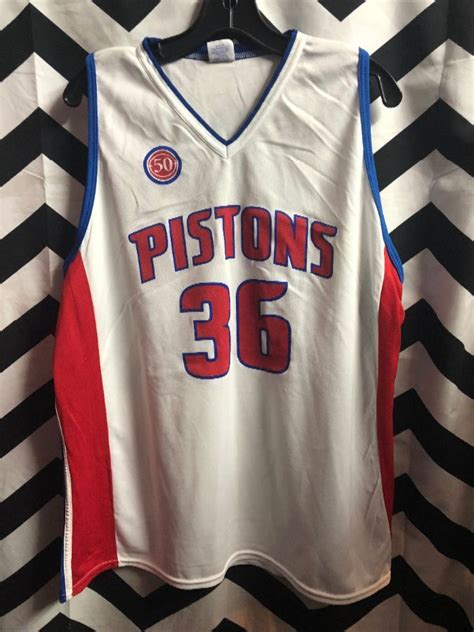 Nba Detroit Pistons Jersey 36 Wallace | Boardwalk Vintage