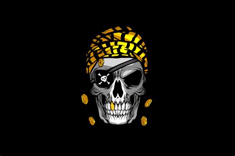 3840x2560 Pirate Skull Gold Minimal 4k 3840x2560 Resolution HD 4k ...