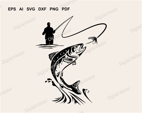 Fly Fishing Silhouette