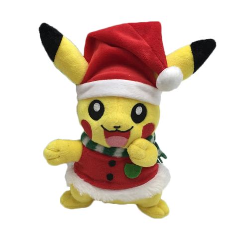 Cute 20cm Pikachu Plush Toys for Children Santa Claus Cosplay Toys ...