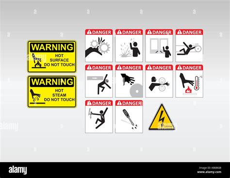 Workplace Safety Signs, editable vectors Stock Vector Art ...