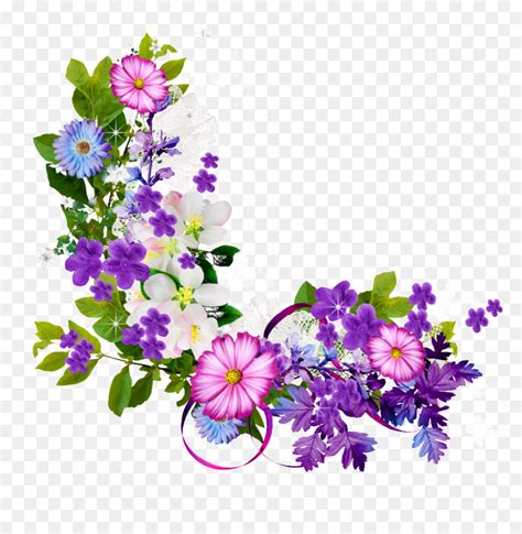 Purple Flowers Png Hd - art-fidgety