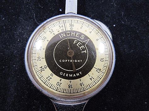 Vintage Opisometer Map Measure Tool GERMANY Inch to Foot Inches to Feet ...