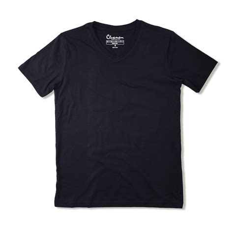 V-Neck Black T-Shirt | Clueman