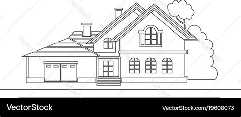 Sketch design of house Royalty Free Vector Image