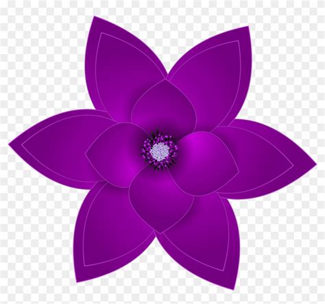 0, - Draw A Purple Flower - Free Transparent PNG Clipart Images Download