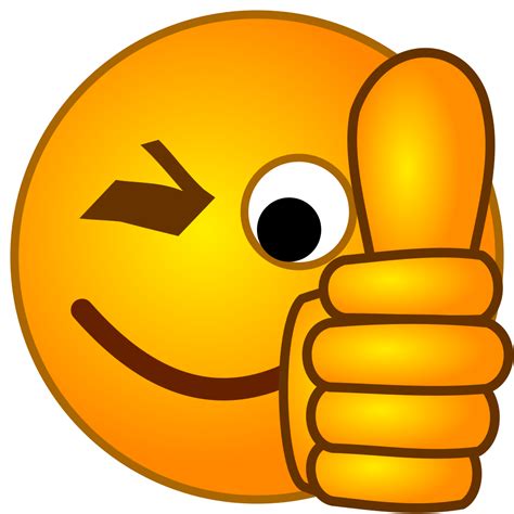 Thumb Signal Smiley Up Thumbs Emoji Transparent HQ PNG Download ...