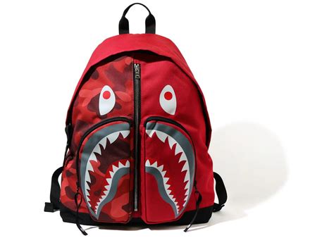 BAPE Color Camo Shark Day Backpack Red - SS23 - US