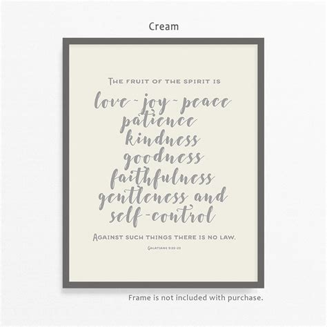 The Fruit of the Spirit Galatians 5 Bible Scripture Art Print Poster in ...