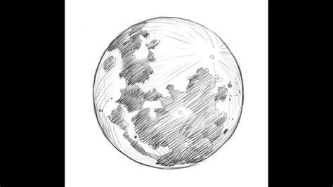 Moon Pencil Sketch at PaintingValley.com | Explore collection of Moon ...