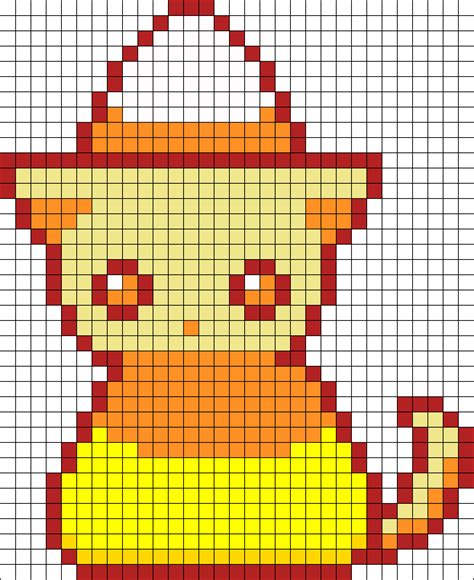 kawaii perler bead ideas | Cute Candy Corn Kitty Perler Bead Pattern ...