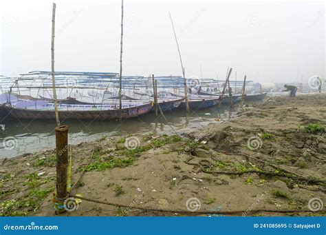 An Early Morning View at Confluence Indian Rivers Ganga, Yamuna and ...