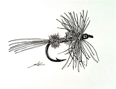 Fly Fishing Pencil Drawings