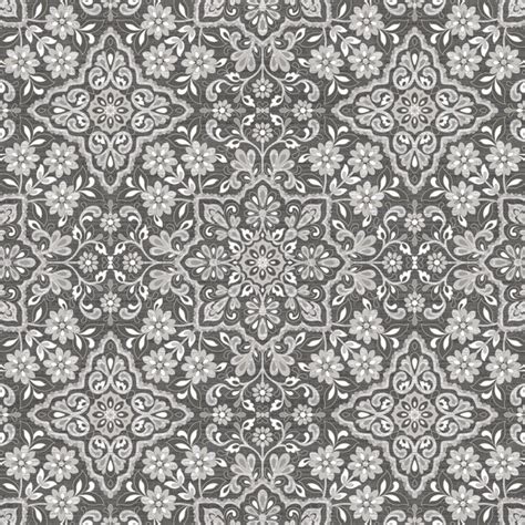 FH37543 - Floral Tile Wallpaper - Discount Wallcovering