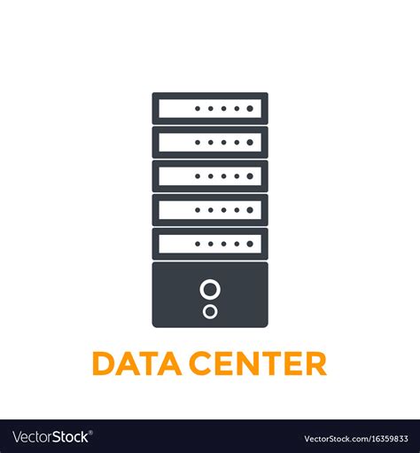 Server data center icon Royalty Free Vector Image