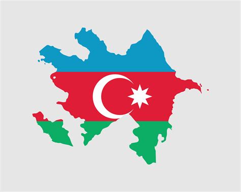 Azerbaijan Map Flag. Map of Azerbaijan with country flag of Azerbaijan ...