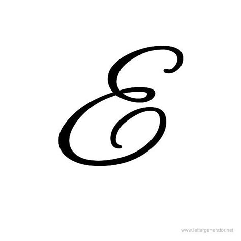 Calligraphy Letter E Lowercase - masterfleberlin