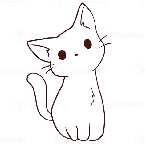 cat cartoon animal doodle kawaii anime coloring page cute illustration ...