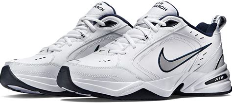 Buy Nike Mens Air Monarch IV (4E Width) White/Metallic Silver-Midnight ...