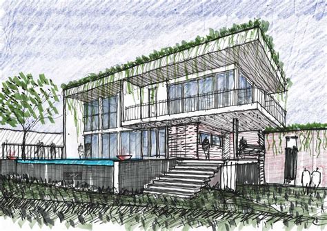 Contoh Gambar Sketsa Bangunan Rumah Sakit Pelni - IMAGESEE