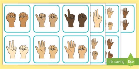 Finger Counting 0-20 Flashcards (Teacher-Made)