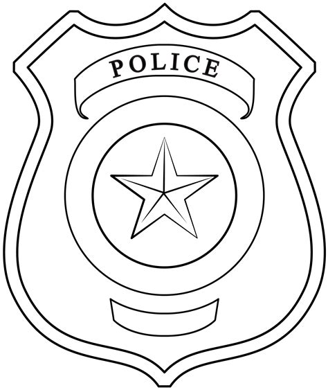 Police Badge Printable Template | Free Printable Papercraft Templates ...