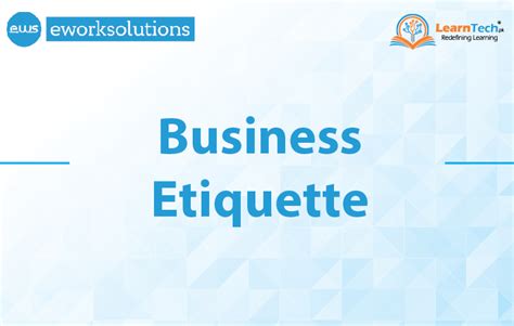 Business Etiquette | eWorkSolutions