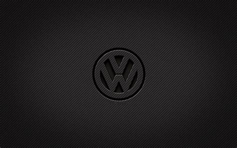 Volkswagen carbon logo, , grunge art, carbon background, creative ...