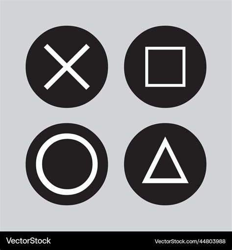 Playstation button logo Royalty Free Vector Image