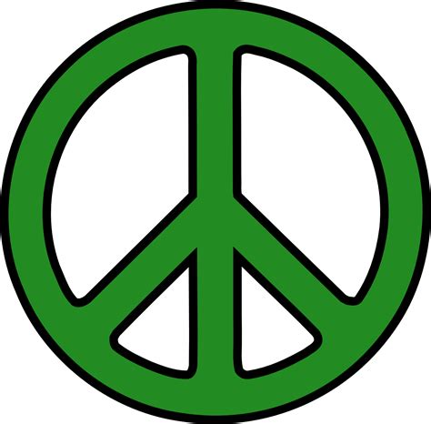 Green Peace Sign - ClipArt Best