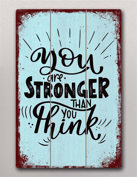 VINOXO Vintage Motivational Quotes Wall Art Frames - You Are Stronger ...