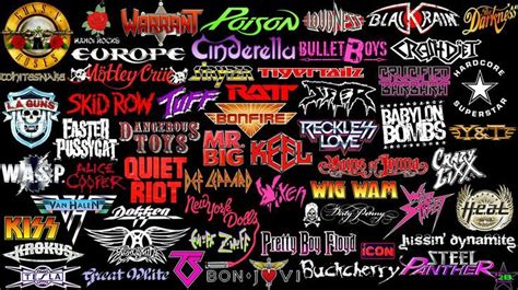 80s hair metal band's logos | 80's | Pinterest | 80s hair metal and 80s ...