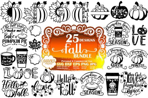 Fall Bundle SVG | Autumn SVG Bundle | Pumpkin SVG - DIDIKO designs