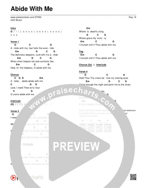 Abide With Me Chords PDF (C2C Music) - PraiseCharts