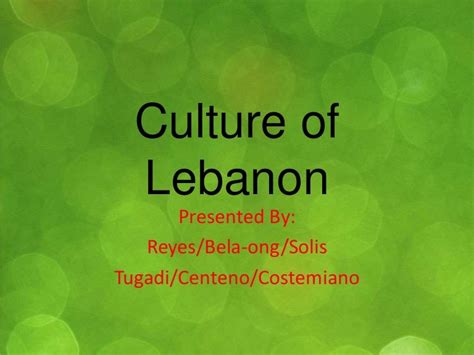 Culture of Lebanon