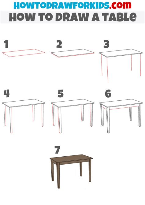 How to Draw a Table for Kids - Easy Drawing Tutorial