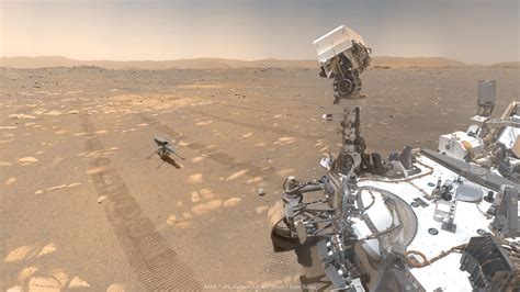 These selfies of NASA's Mars helicopter with the Perseverance rover are ...