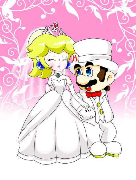 Wedding Mario and Peach by GeekytheMariotaku on DeviantArt