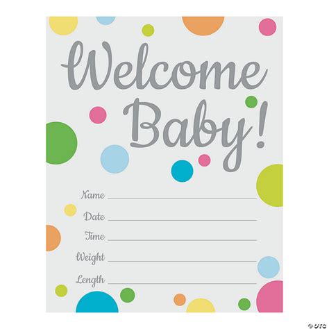 Welcome Baby Sign | Oriental Trading